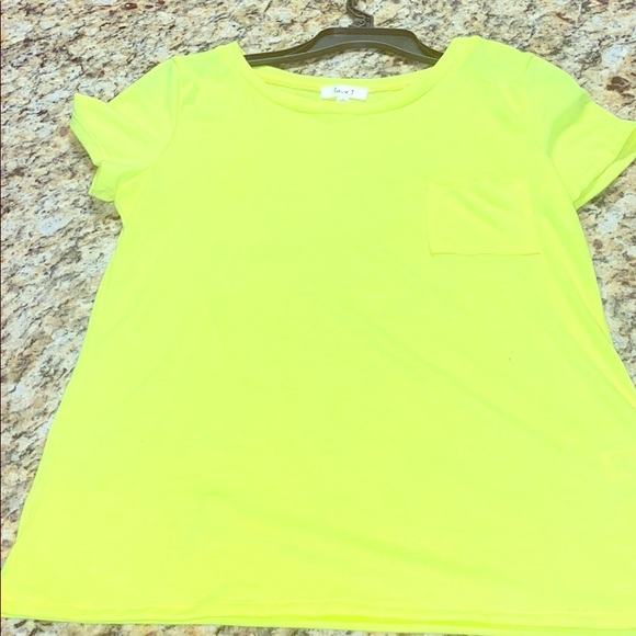 Tops - Vibrant neon yellow tee!